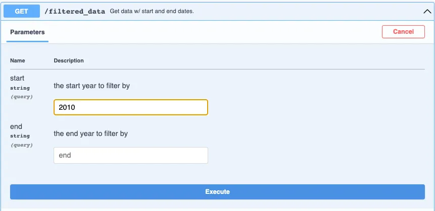 Setting parameters for your API request